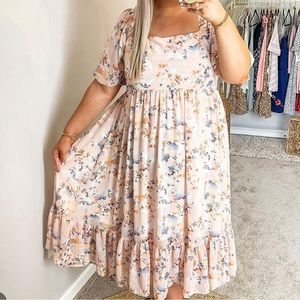 Floral backless dress